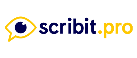 Het logo van Scribit Pro.